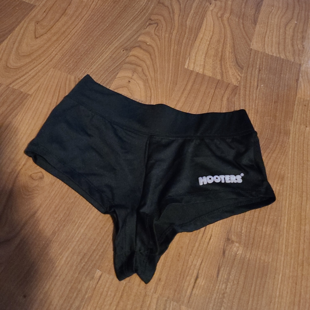 Black Hooters Small new style booty shorts - Picture 2 of 10